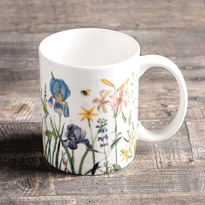 Maison d' Hermine Coffee Mug with Handles Tea Cups (12 Ounce, Pack of 1) | Fine Bone China Coffee Mugs for Hot Beverages Cappuccino Latte Home Restaurant Hotel Spring Summer -Fleurs De Mai - Floral - Image 7