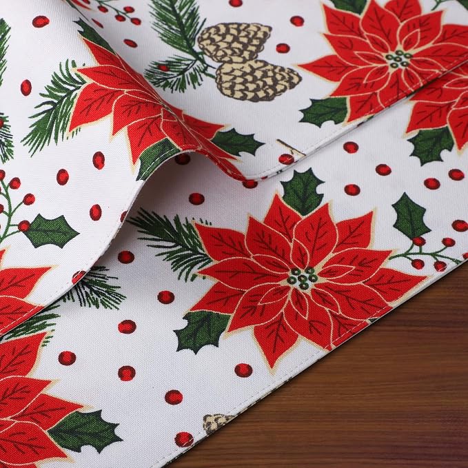 Urban Villa Two Tone Placemat Cotton Tablemat 14x20 (Set of 6) Pine Cone - Image 5