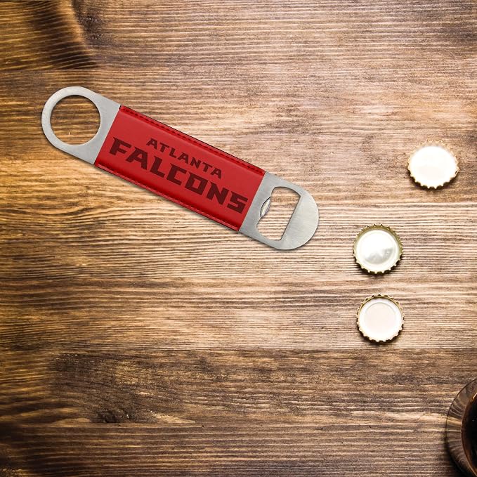 Rico Industries NFL Laser Engraved Bar Blade Faux Leather Laser Engraved Bar Blade - Great Beverage Accessory for Game Day - Image 2