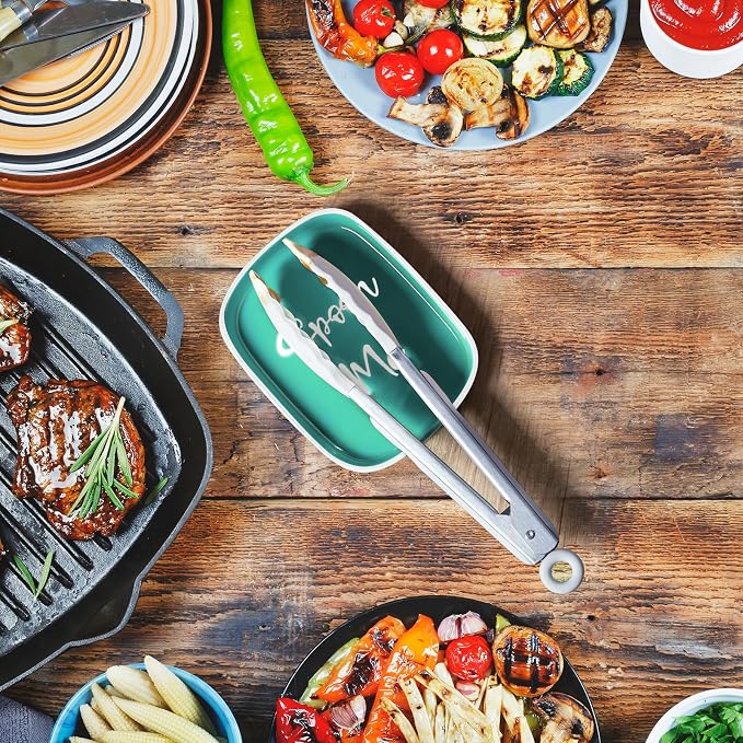 Turquoise Spoon Rest for Stove Top, DAYYET Teal Ceramic Large Spoon Holder, Spoon Rest for Kitchen Counter, Heat-Resistant Cooking Utensil Rest, Teal Kitchen Decor and Accessories - Image 7