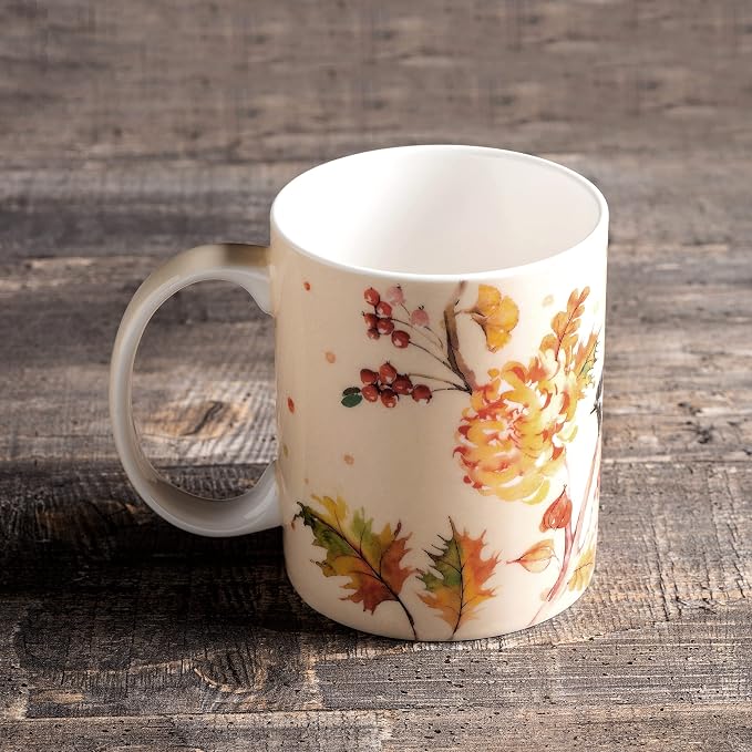 Maison d' Hermine Coffee Mug with Handles Tea Cups (12 Ounce, Pack of 1) | Fine Bone China Coffee Mugs for Hot Beverages Cappuccino Latte Home Restaurant Spring Summer -Kelim - Prairie - Autumn Joy - Image 8