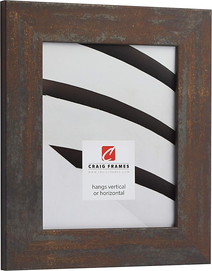Craig Frames 4x6 Weathered Steel Picture Frame for Posters and Gallery Wall | Displays photos and prints behind clear glass, ready to hang, made in the USA - Image 2