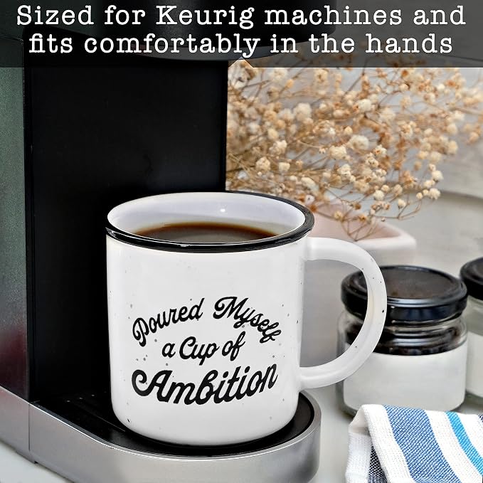 Pour Myself a Cup of Ambition Mug 11 Ounce, Funny Ceramic Coffee Mug - Image 5