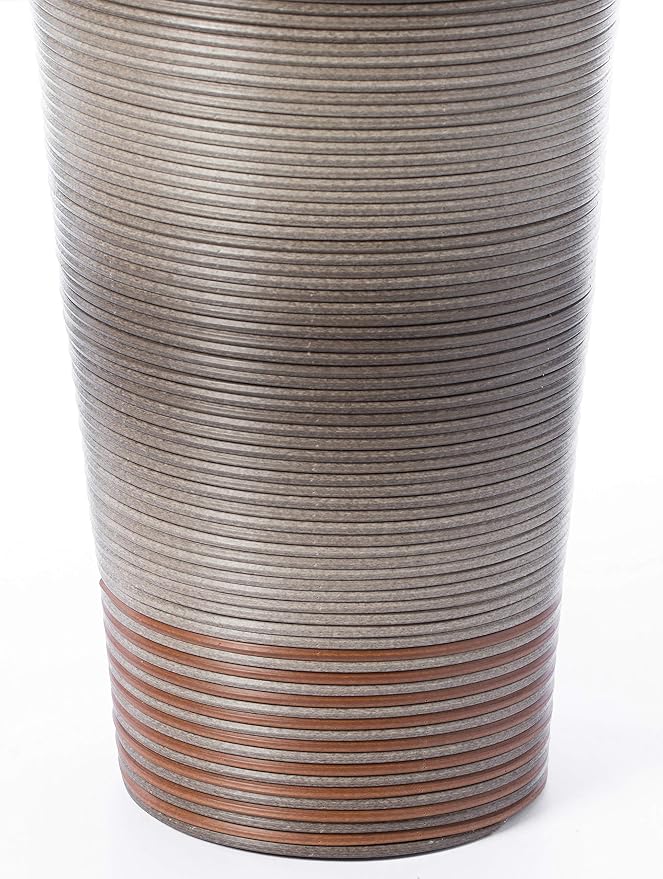 Uniquewise 39-Inch-Tall Vase, Brown Decorative Floor Vase, Classic Neat Floor Vase Tall Freestanding Flower Holder, Artificial Rattan Vase, PVC Floor Vase, Flower Holder for Home Decor, QI003824 - Image 7