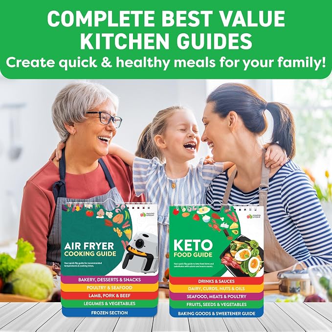 Air Fryer & Keto Cookbook Magnets - Set of 2 (7”x6”) - Air Fryer Accessories & Keto Meal Plan Cookbook - Airfryer Kitchen Appliances - Keto Foods & Keto Diet Book for Beginners - Kitchen Gadgets 2026 - Image 2