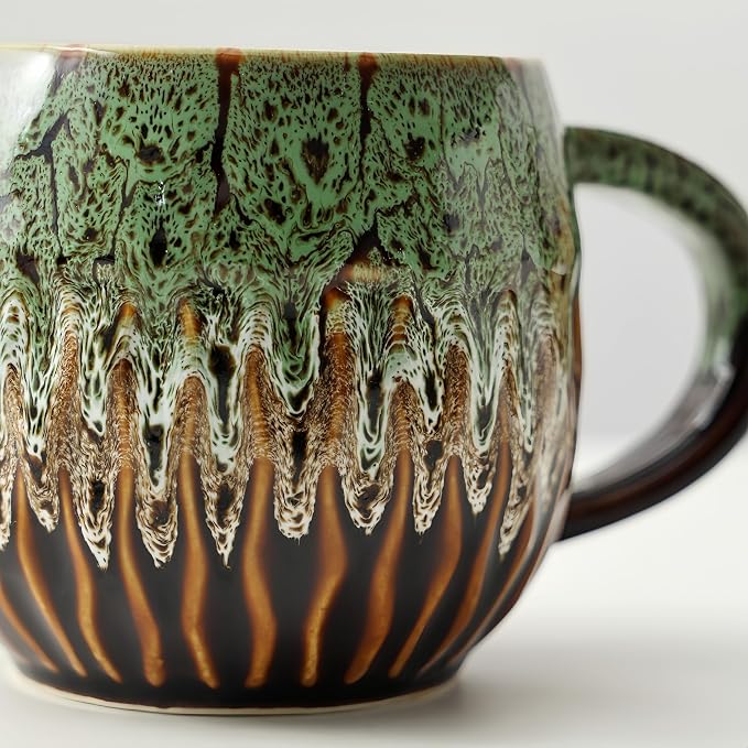 Large Ceramic Coffee Mug - 20oz Big Tea Cup, Green | Large Tea Mug, Microwave Safe, Dishwasher Safe - Image 6