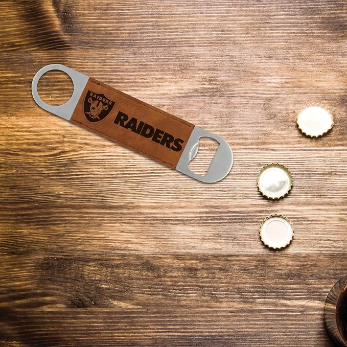 Rico Industries NFL Laser Engraved Bar Blade Faux Leather Laser Engraved Bar Blade - Great Beverage Accessory for Game Day - Image 2