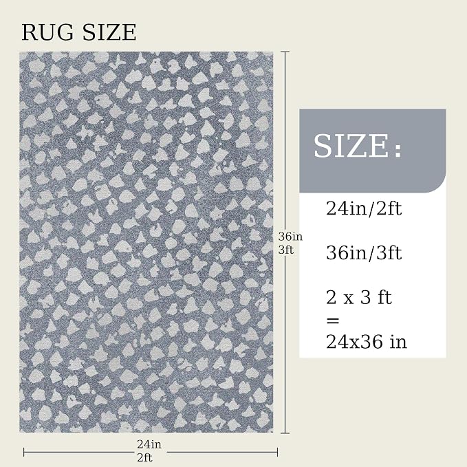 2x3 Washable Doormat, Non-Slip Rug for Front Door, Bathroom & Kitchen - Low Pile Indoor/Outdoor Mat with Rubber Backing, Modern House Design - Image 2