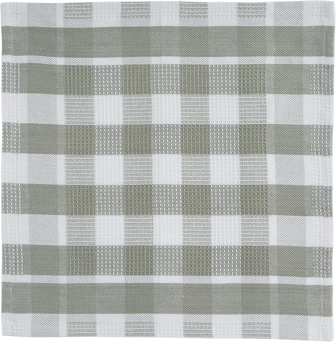 LANE LINEN 100% Cotton Kitchen Dish Cloths, Ultra Soft Absorbent Quick Drying Dish Towels, Multiweave Wash Cloths Dish Towel Sets, 12x12 Inches, 12 Pack - Grey - Image 3