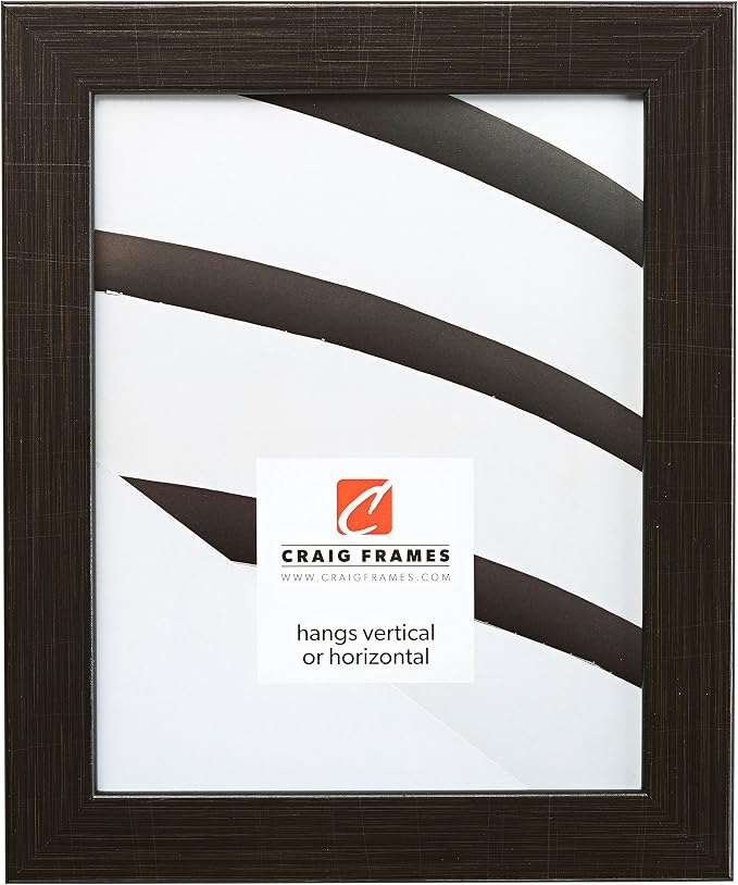Craig Frames Bauhaus 125, 14x18 Picture Frame, Scratched Black - Image 3