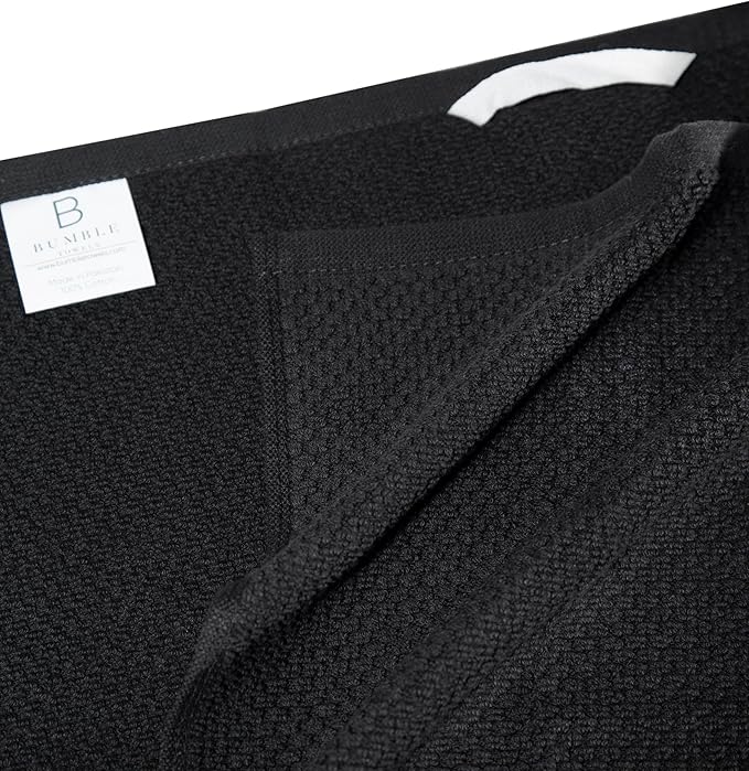 Bumble Kitchen Towels 6 Pack 100% Cotton 16"x26" - Black Wide Stripe | 430 GSM Soft Kitchen Hand Towels with Hanging Loop, Highly Absorbent & Durable for Washing and Drying Dishes - Image 3