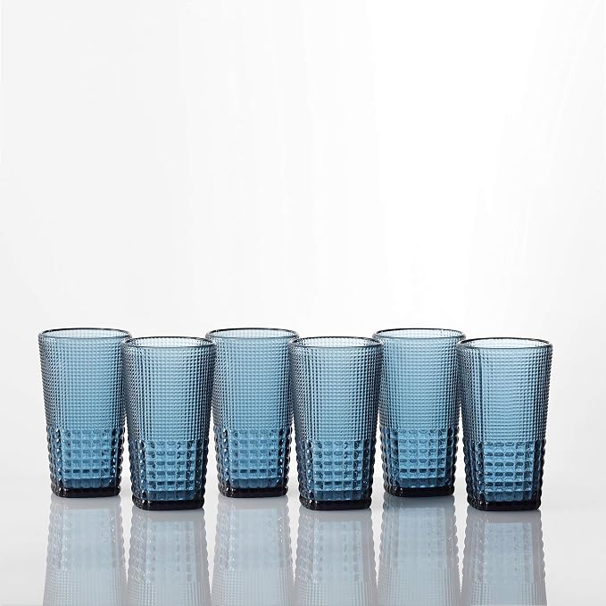 Fortessa Malcolm Iced Beverage Cocktail Glass, 15-Ounce, Cornflower Blue - Image 5