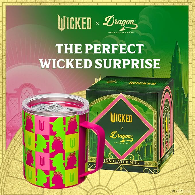 Dragon Glassware x Wicked Stainless Steel Camp Mug with Lid, 12 oz - Pink | Insulated Camping Mug For Coffee, Tea, Matcha, Hot Beverages; Official Wicked Mug - Image 7