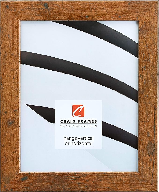 Craig Frames Bauhaus 125, 22x28 Picture Frame, Rustic Light Walnut - Image 3