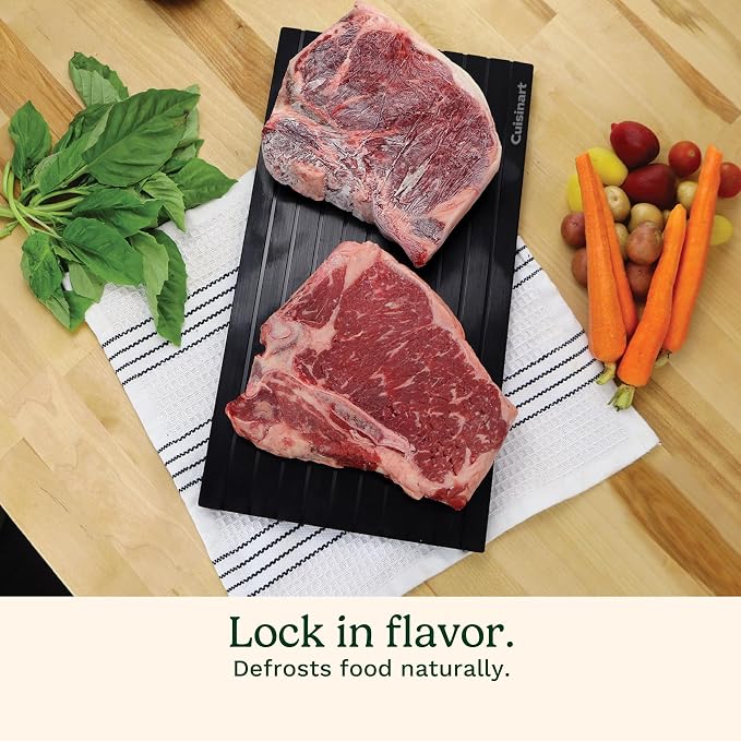 Cuisinart Defrosting Tray for Frozen Meat, Advanced Conductive Aluminum | CDT-010P, meat defroster plate rapidly thaws meat and preserves flavors with a non-stick, easy-to-clean surface - Image 4
