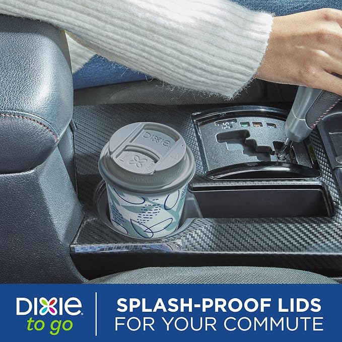 Dixie To Go Paper Coffee Cups With Lids, 16 oz, 108 Count (6 packs of 18 cups), Disposable Insulated Paper Cups for On-The-Go Hot or Cold Beverages - Image 5