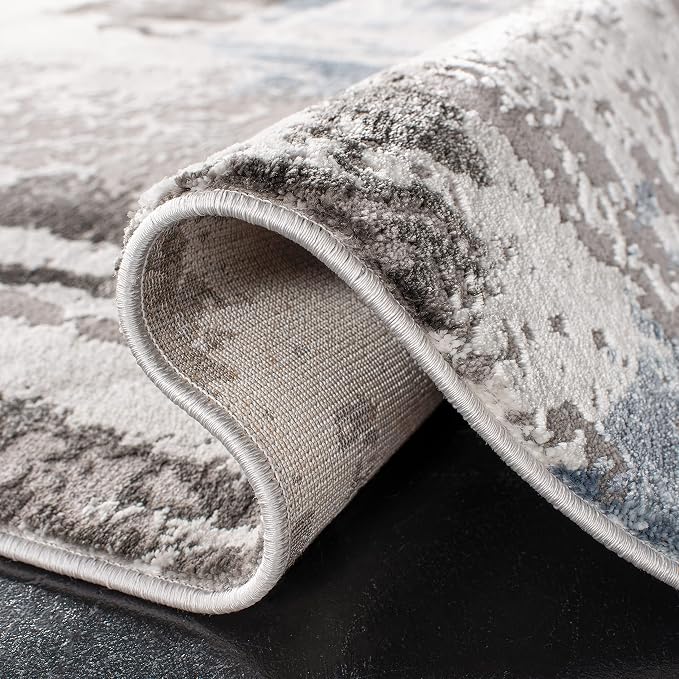 SAFAVIEH Craft Collection X-Large Area Rug - 12' x 15', Grey & Blue, Modern Design, Non-Shedding & Easy Care, Ideal for High Traffic Areas in Living Room, Bedroom (CFT820F) - Image 5