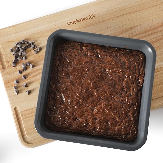 Calphalon Legacy Bake Pan, 9 Inch Baking Pan PFA Free Nonstick Heavy Gauge Steel Bakeware for Even Heating, Oven Safe Squre Pan for Cakes, Brownies, Roasting, Everyday Kitchen Use - Image 2