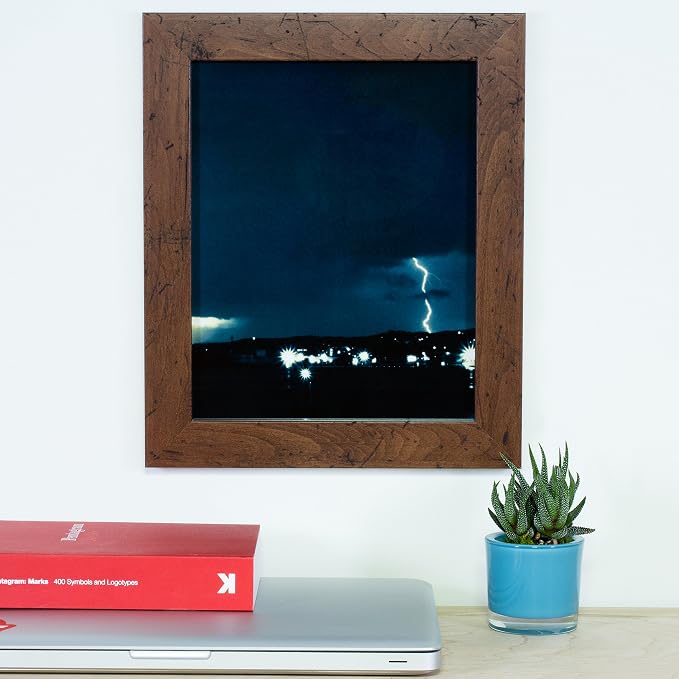 Craig Frames FM26DKW 20 by 27-Inch Picture Frame, Smooth Wrap Finish, 1.26-Inch Wide, Dark Brown - Image 2