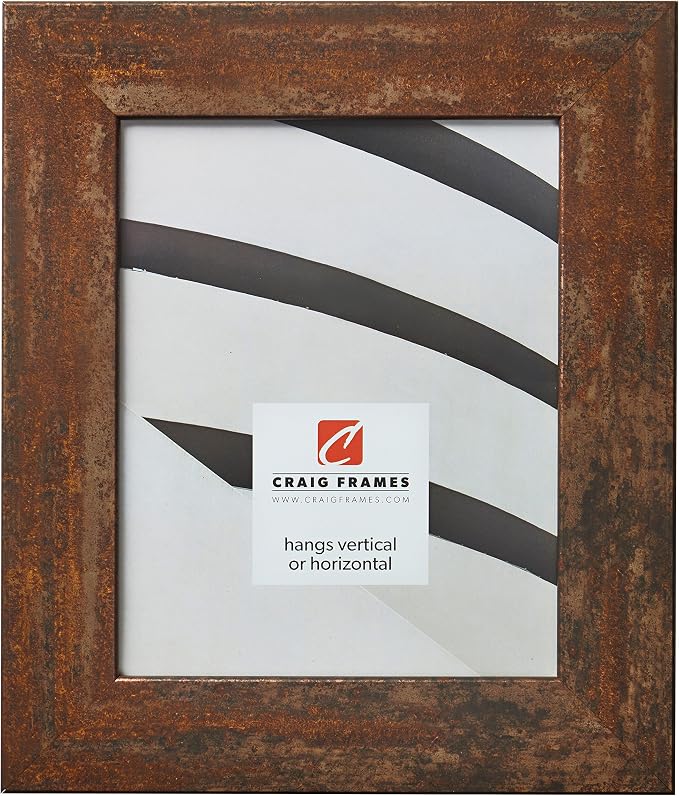 Craig Frames 5x7 Rusted Metal Picture Frame for Posters and Gallery Wall | Displays photos and prints behind clear glass, ready to hang, made in the USA - Image 2