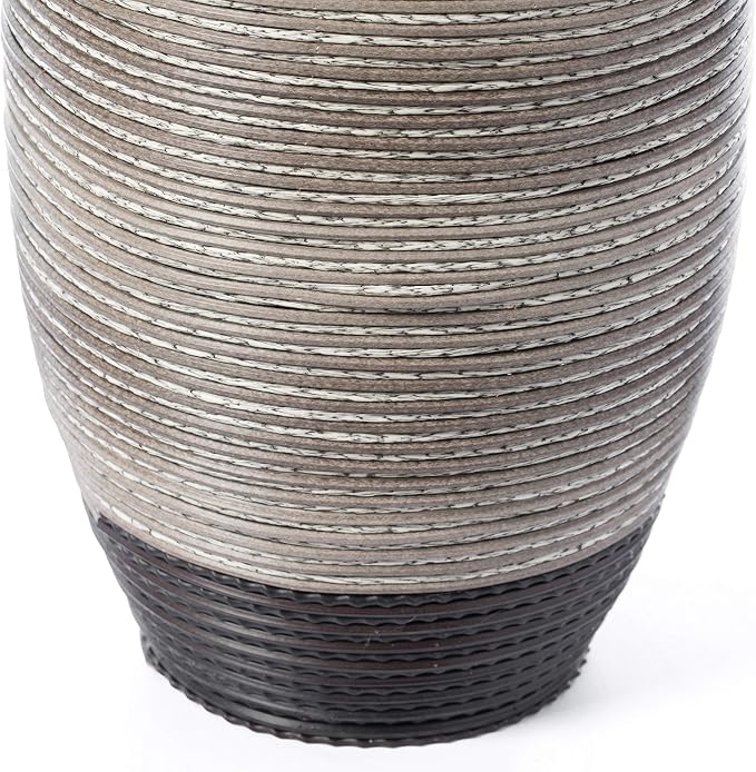 Uniquewise Tall Trumpet Design Decorative Artificial Rattan Wire Pattern Floor Vase 40 Inch High,Black - Image 7