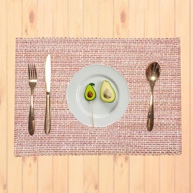 Urban Villa Two Tone Placemat Cotton Tablemat 14x20 (Set of 6) Fall - Image 3