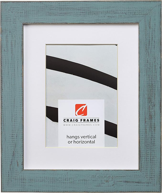 Craig Frames 17x22 Gray Picture Frame Matted to 13x19, Rustic Wall Decor | A lightweight, shatter resistant acrylic front, made in the USA for a gallery display - Image 3
