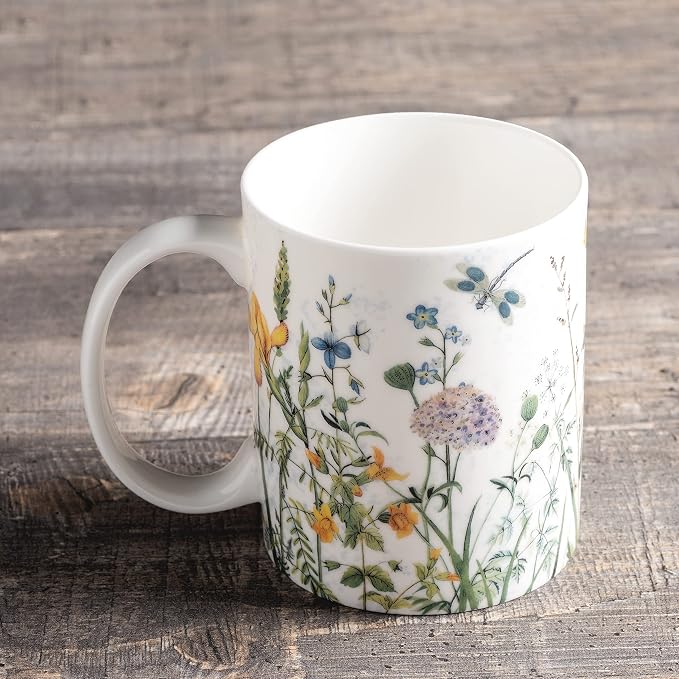 Maison d' Hermine Coffee Mug with Handles Tea Cups (12 Ounce, Pack of 1) | Fine Bone China Coffee Mugs for Hot Beverages Cappuccino Latte Home Restaurant Hotel Spring Summer -Fleurs De Mai - Floral - Image 8