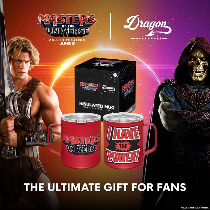 Dragon Glassware x Masters of the Universe Camp Mug 12oz - I Have The Power | Insulated Stainless Steel Mug for Coffee, Tea, Matcha, Hot Beverages; Official Masters of the Universe 2026 Movie Mug - Image 6