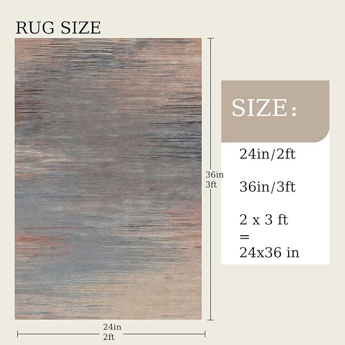 2x3 Washable Doormat, Non-Slip Rug for Front Door, Bathroom & Kitchen - Low Pile Indoor/Outdoor Mat with Rubber Backing, Modern House Design - Image 2