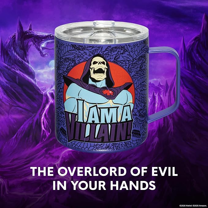 Dragon Glassware x Masters of the Universe Steel Camp Mug, 12 oz - Skeletor | Insulated Stainless Steel Mug for Coffee, Tea, Matcha, Hot Beverages; Official Masters of the Universe 2026 Movie Mug - Image 2