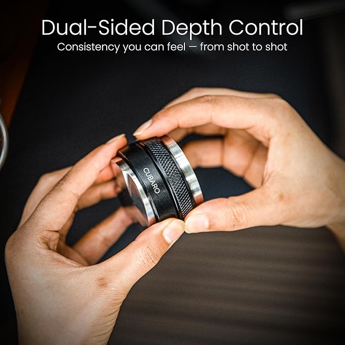 53.3mm Espresso Distributor & Tamper – Dual Head Coffee Leveler Tool | Adjustable Depth | Fits Breville 54mm Portafilter | Precision Espresso Hand Tamper – Premium Barista Accessories