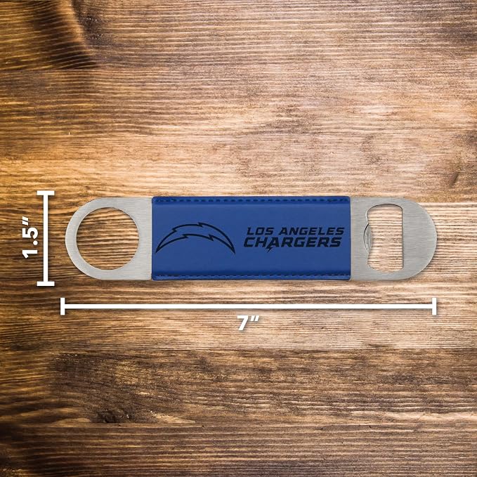 Rico Industries NFL Laser Engraved Bar Blade Faux Leather Laser Engraved Bar Blade - Great Beverage Accessory for Game Day - Image 4