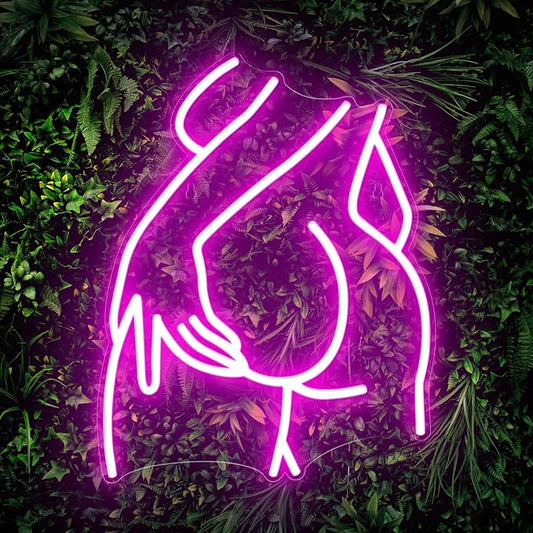 Kavaas Lady Neon Sign 15.7" x 12.6" - Pink LED Lady Back Neon Signs for Wall Decor | Neon Light Sign for Bedroom, Party, Bar, Man Cave (Style - LB4) by Kavaas