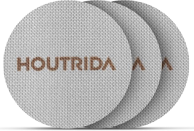 53.5mm Puck Screen 3 Pack, Reusable Espresso Screen 316 Stainless Steel, 1.7mm Thickness Portafilter Mesh 150μm Metal for Espresso 51mm Portafilter Filter Basket