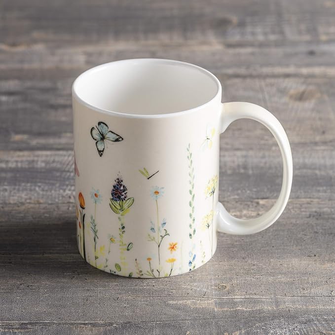 Maison d' Hermine Coffee Mug with Handles Tea Cups (15 Ounce, Pack of 1) | Fine Bone China Coffee Mugs for Hot Beverages Cappuccino Latte Home Restaurant Hotel Spring Summer -Botanical Fresh - Meadow - Image 7