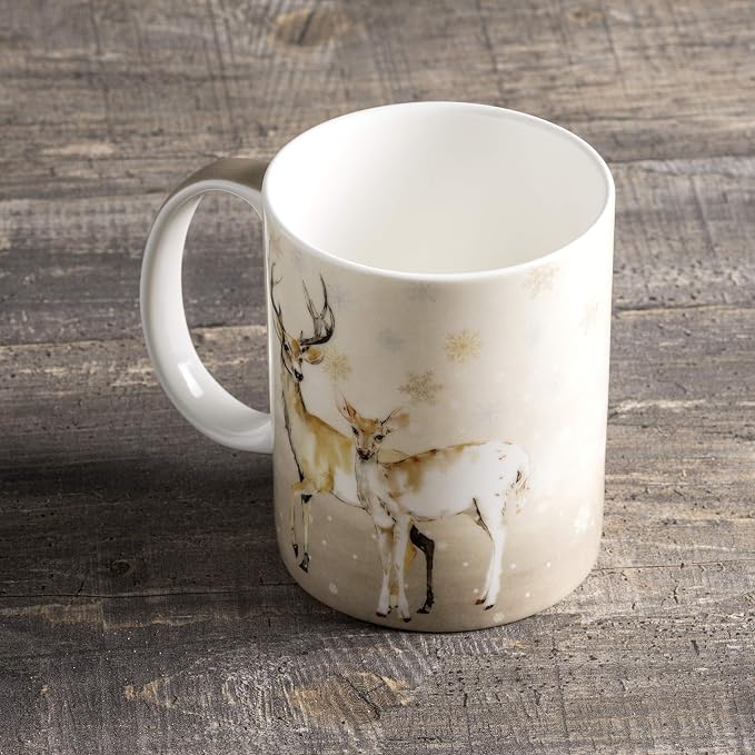 Maison d' Hermine Coffee Mug with Handles Tea Cups (15 Ounce, Pack of 1) | Fine Bone China Coffee Mugs for Hot Beverages Cappuccino Latte Home Restaurant Spring Summer -Deer In The Woods - Oh Deer - Image 8