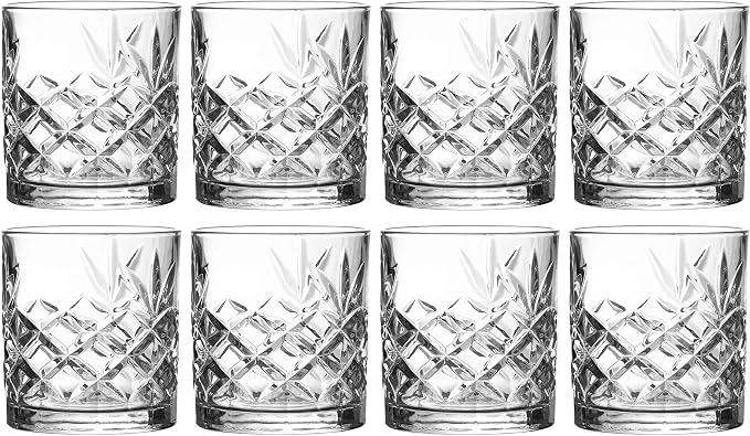 Royalty Art Kinsley Whiskey Glasses, Set of 4, 10.6 oz Crystal Tumblers | Bourbon, scotch, whiskey, cocktails, distinctive Kinsley design, gift for enthusiasts - Image 3