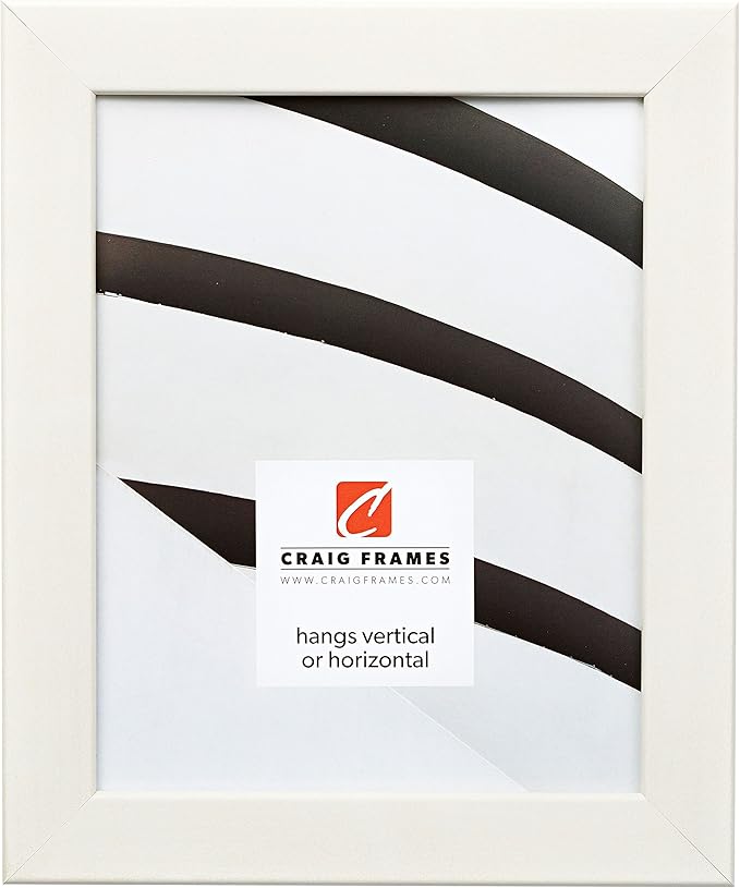 Craig Frames Colori 125, 4x6 Picture Frame, Blanco White by CraigFrames