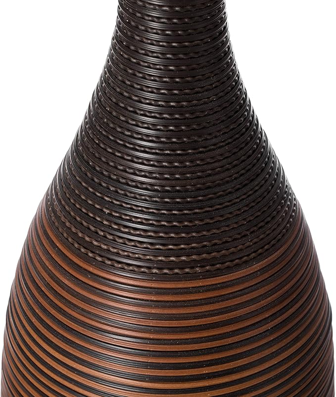 Uniquewise Tall Designer Floor Vase - 41 Inch Large Artificial Rattan Vase for Home Decor, Living Room or Hallway - Brown - Image 7
