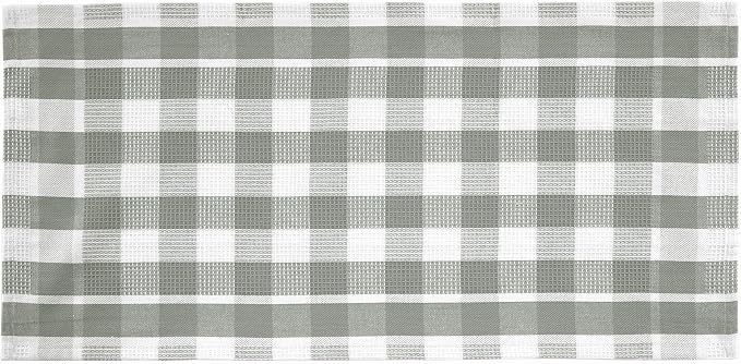 LANE LINEN 100% Cotton Kitchen Dish Cloths, Ultra Soft Absorbent Quick Drying Dish Towels, Multiweave Wash Cloths Dish Towel Sets, 13x28 Inches, 4 Pack - Grey - Image 5
