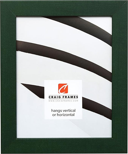 10x12 Picture / Poster Frame, Smooth Finish, 1.26" Wide, Flat Green (26026) by CraigFrames