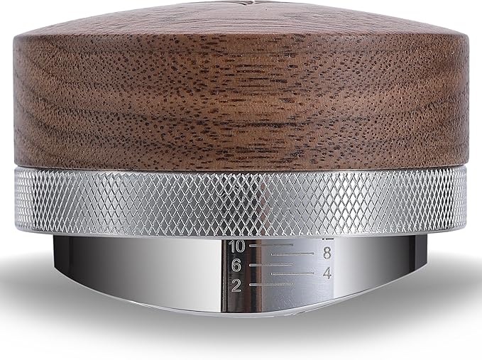 58.5mm Espresso Barista Kit – Walnut Espresso Press Tool Tamper, Espresso Distributor, Tamping Box, Dosing Funnel, Puck Screens, and WDT Tool