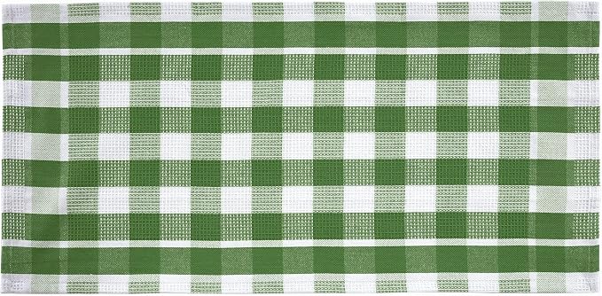 LANE LINEN 100% Cotton Kitchen Dish Cloths, Ultra Soft Absorbent Quick Drying Dish Towels, Multiweave Wash Cloths Dish Towel Sets, 13x28 Inches, 4 Pack - Olive - Image 5