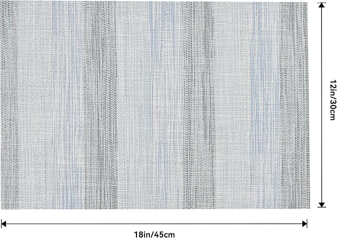 Leetaltree LightSteel Blue Placemats Set of 8 - Heat Resistant Non-Slip Place mats for Dining Table, Washable Durable PVC Vinyl Woven Table Mats（LightSteel Blue, 8） - Image 9