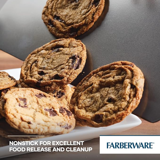 Farberware Golden Bake Nonstick Round Cake Pan Set, 2-Piece | Insulated Non Stick Round Cake Pan Set, Oven Safe to 450°F, Easy Release, Dishwasher Safe, in Gray - Image 5