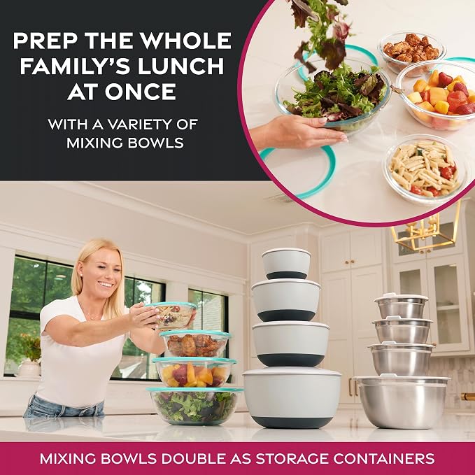 FineDine Stainless Steel Mixing Bowls Set, Dishwasher Safe, 6 Piece Metal Mixing Bowls For Kitchen, Nesting, Large, Small, Big Food Prep, Cooking, Baking - Image 6