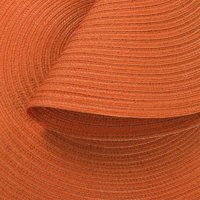 SHACOS Round Placemats Set of 4 for Dining Table Autumn Fall Round Braided Place Mats Washable Non Slip Kitchen Table Mats Decor, Bright Orange - Image 3