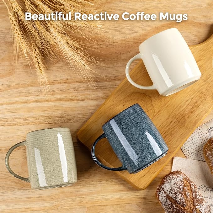 GBhome Large Coffee Mugs Set of 4, 18oz Handmade Ceramic Coffee Mugs Set with Gradient color for Latte/Tea/Beer/Hot Cocoa, Dishwasher & Microwave Safe, Multi-Color - Image 3