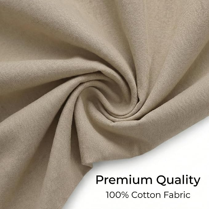 Urban Villa Cotton Grommet Curtains 52x84 (2 Panels) Ivory - Image 2